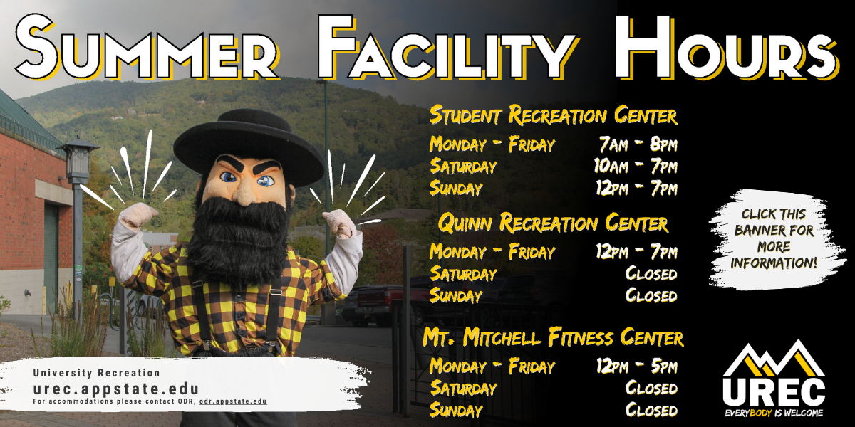Summer 2025 Regular Facility Operating Hours