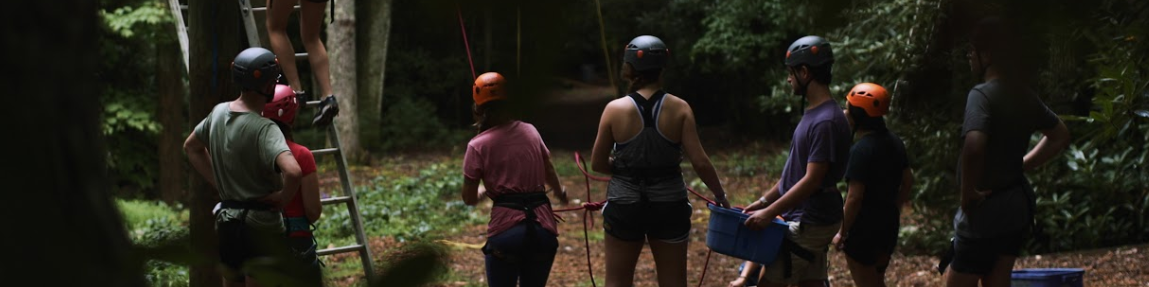 Preparing to climb Alpine Tower