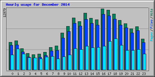 Hourly usage for December 2014